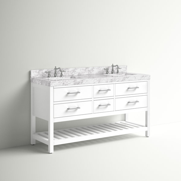 Sand & Stable Carrie 60" Double Bathroom Vanity Set & Reviews Wayfair